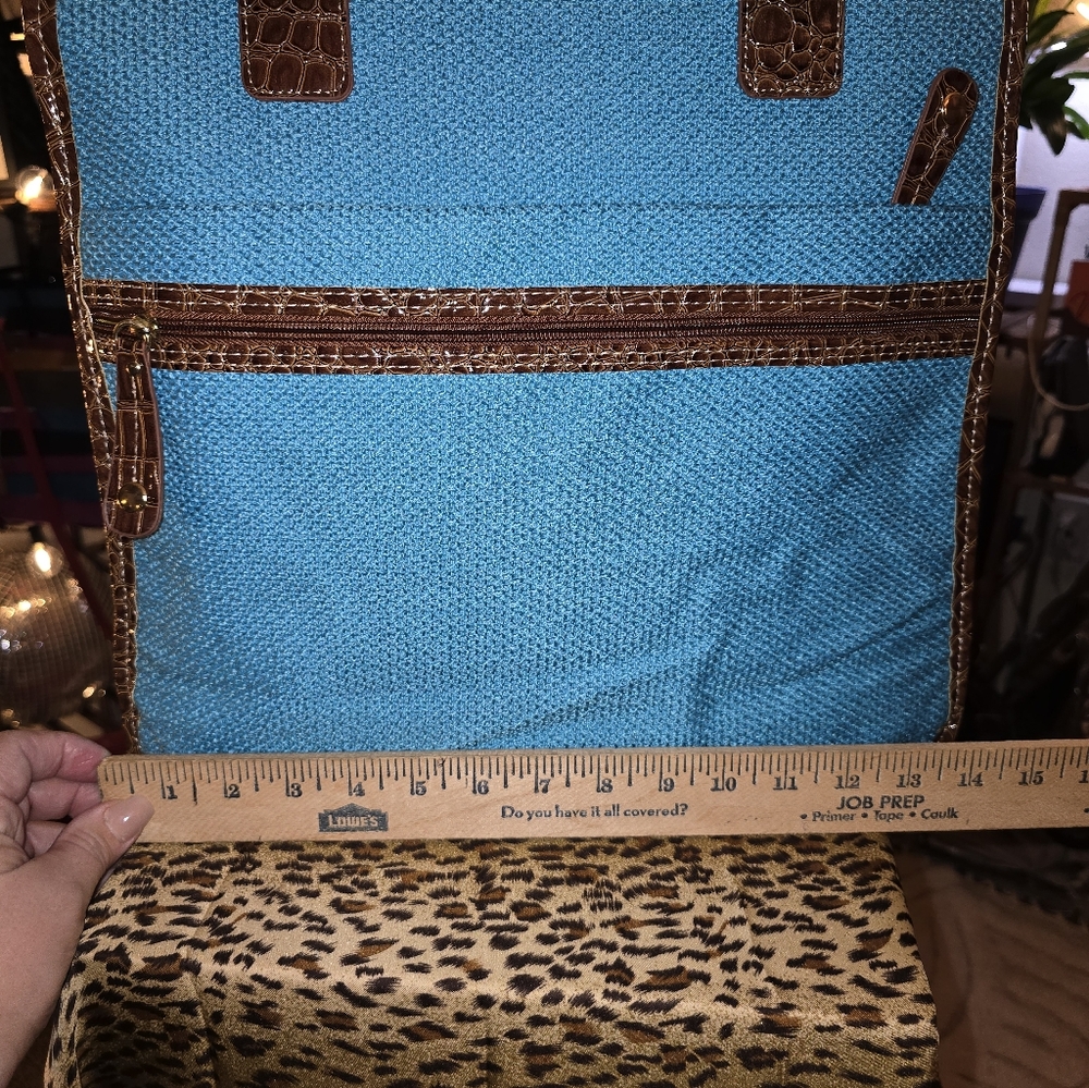 💙 Samantha Brown Stylish Blue and Brown Women's Bag Large - Picture 6 of 14